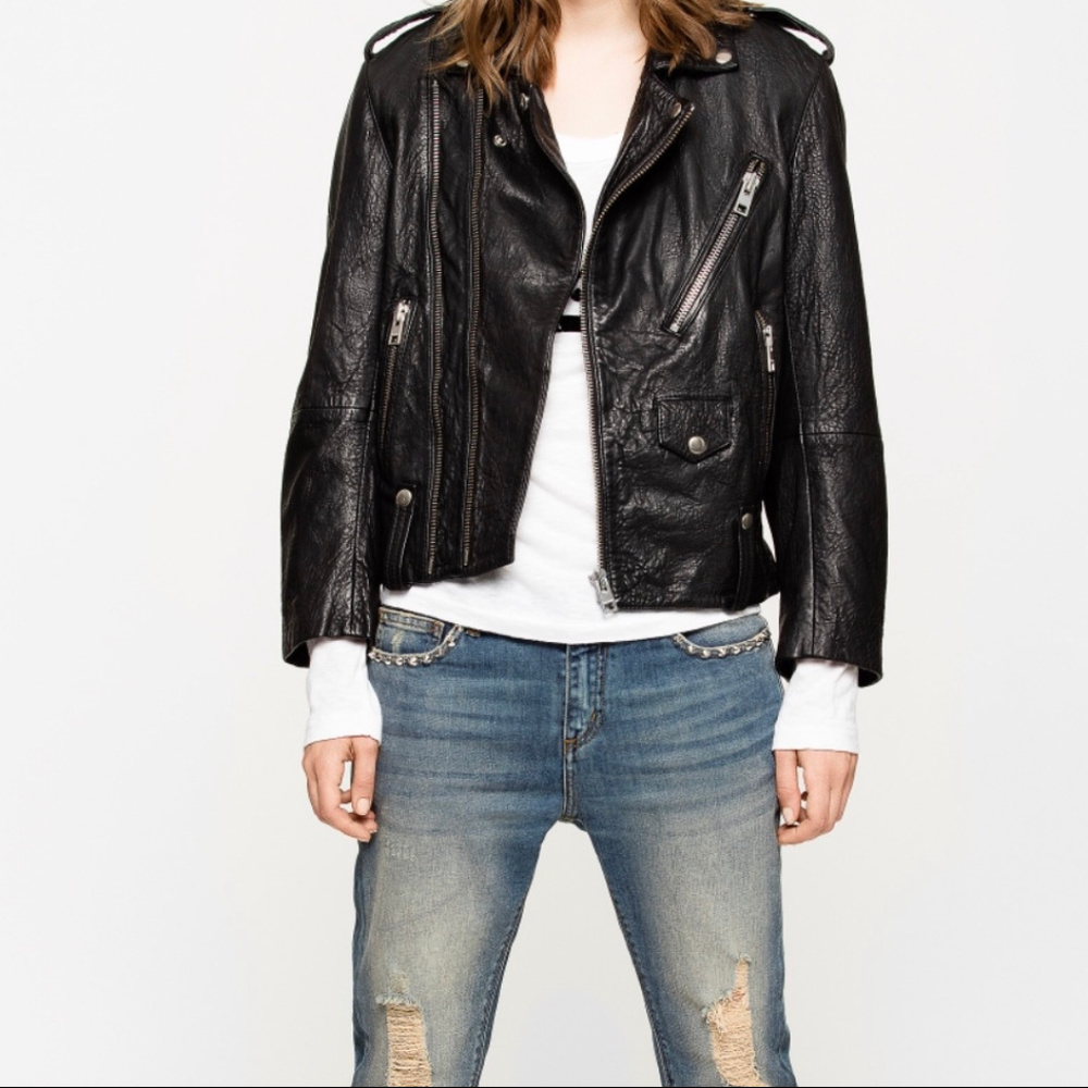 Zadig & Volatire LIYA Black Leather Jacket